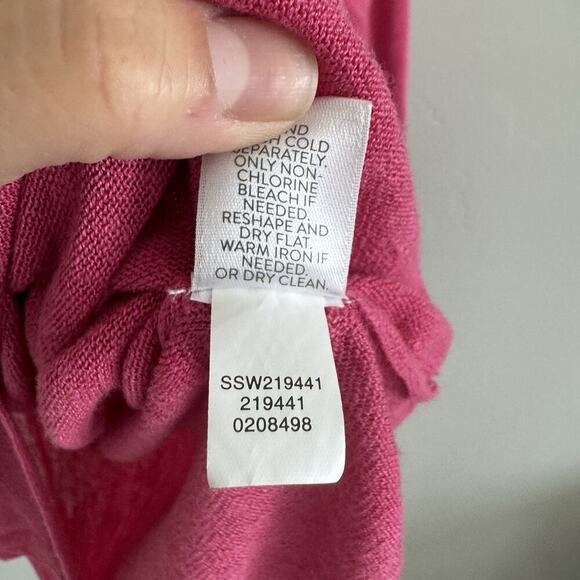 J. Jill Knit Sweater Linen Blend Woman’s S Pink Boat Neck Tunic 3/4 Sleeve - Picture 6 of 10